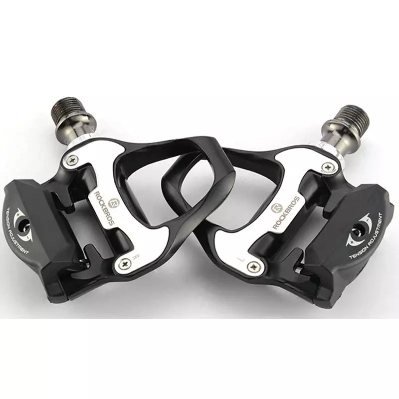 Self Lock Clip In Bike Pedals LOOK KEO Cleat MTB Road 700C Hybrid BMX - Rockbros Black