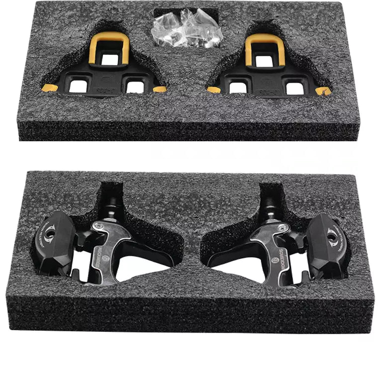 Self Lock Clip In Bike Pedals LOOK KEO Cleat MTB Road 700C Hybrid BMX - Rockbros Black