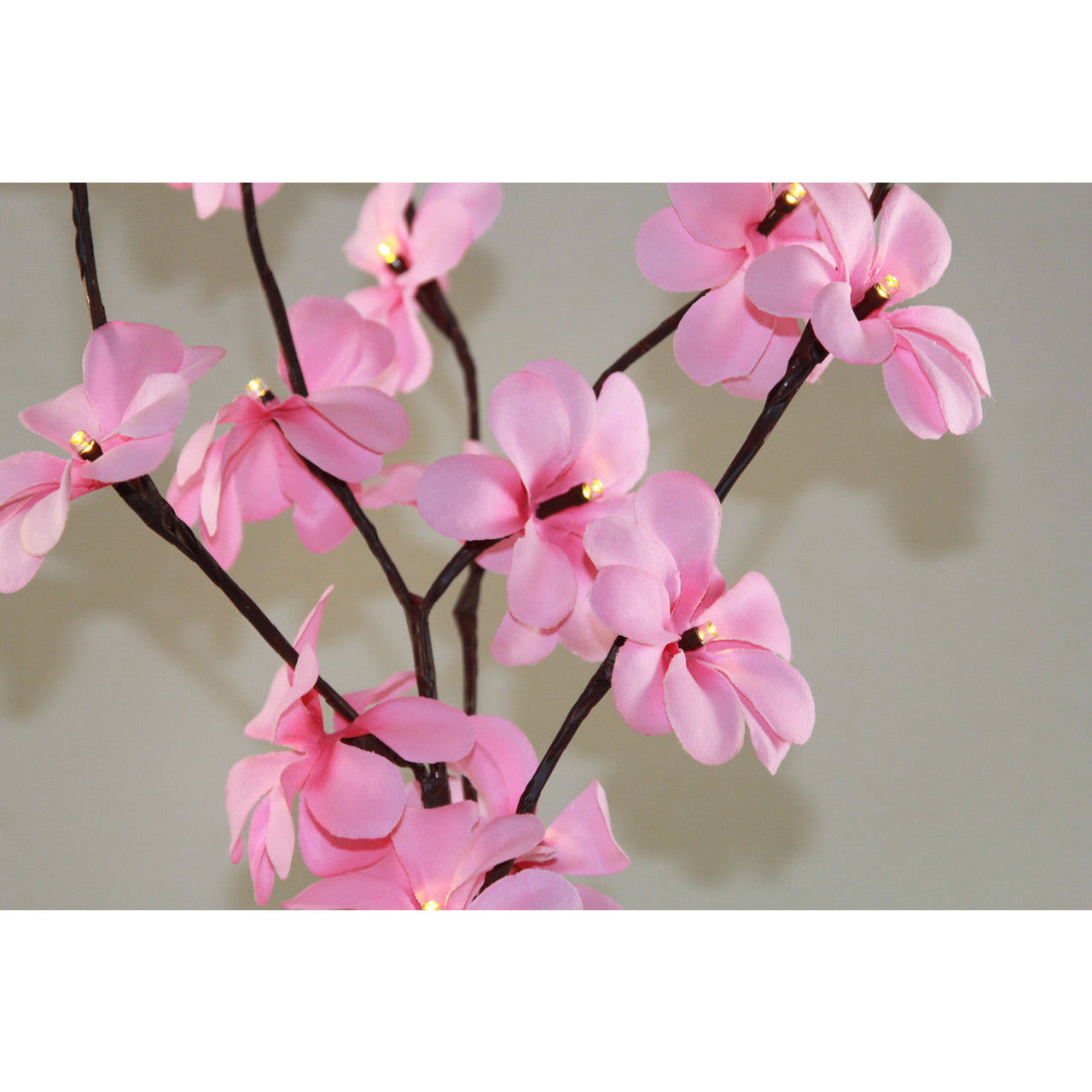 1 Set of 50cm H 20 LED Pink Frangipani Tree Branch Stem Fairy Light Wedding Event Party Function Table Vase Centrepiece Decoration Girl Bedroom