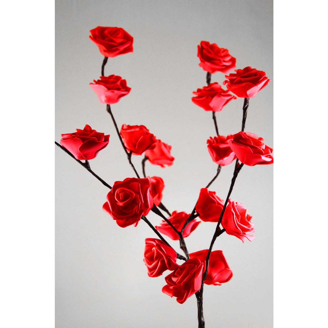 1 Set of 50cm H 20 LED Red Rose Tree Branch Stem Fairy Light Wedding Event Party Function Table Vase Centrepiece Decoration