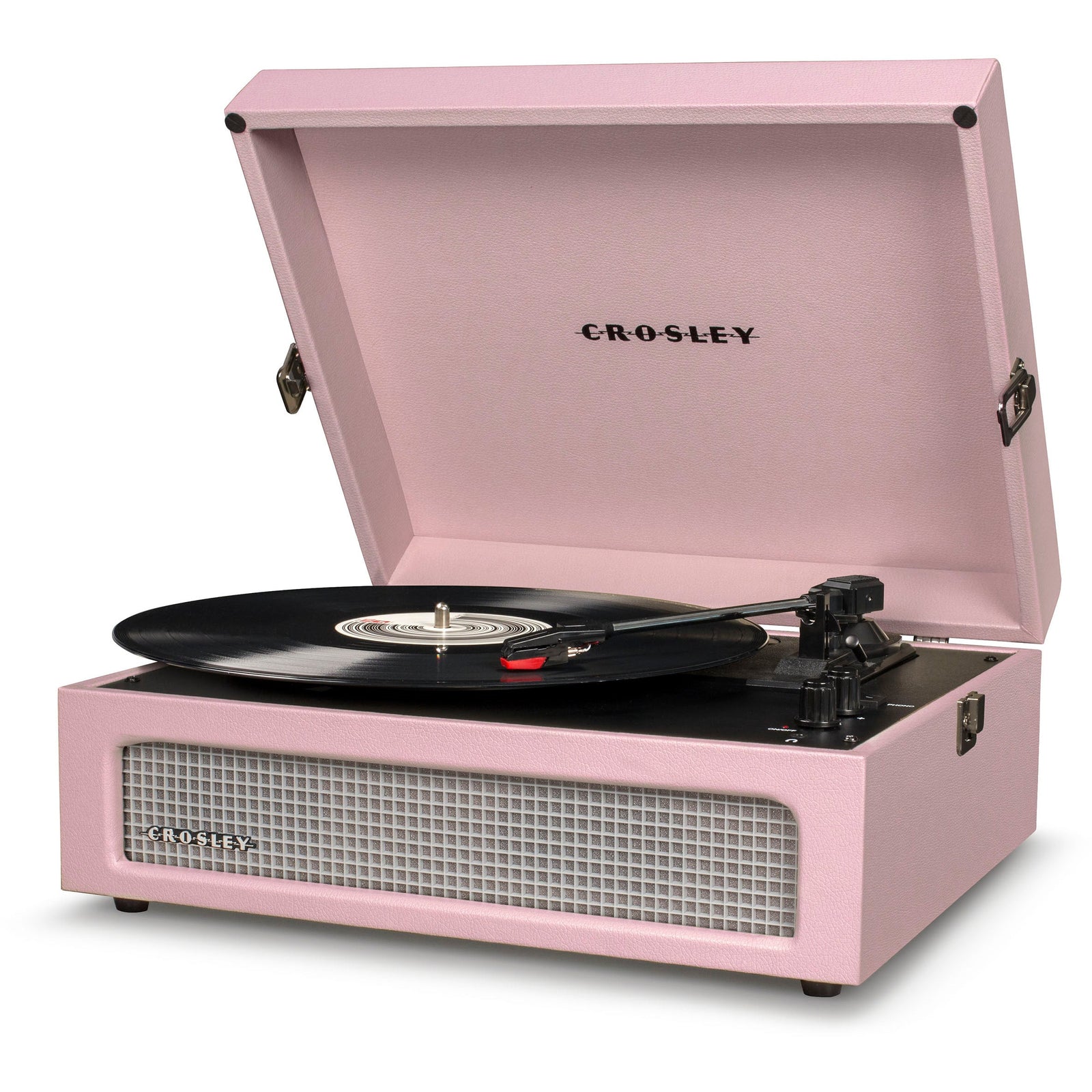 Crosley Voyager Bluetooth Portable Turntable - Amethyst + Bundled Crosley Record Storage Display Stand