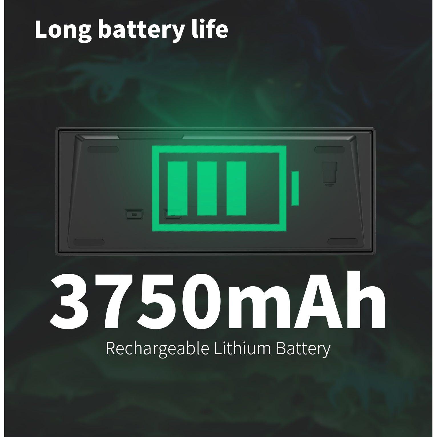 ROYAL KLUDGE RK84 Wireless Hot Swap Black 65% Mechanical Keyboard, Red Switch