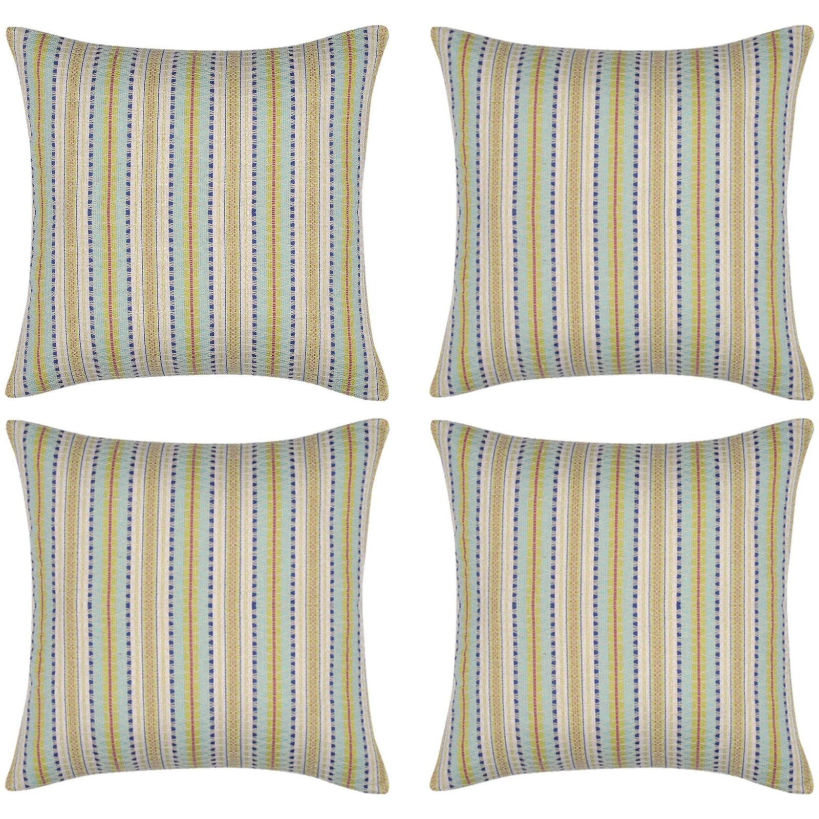 Pack of 4 Finn Yellow Multicoloured Retro Cushion Cover