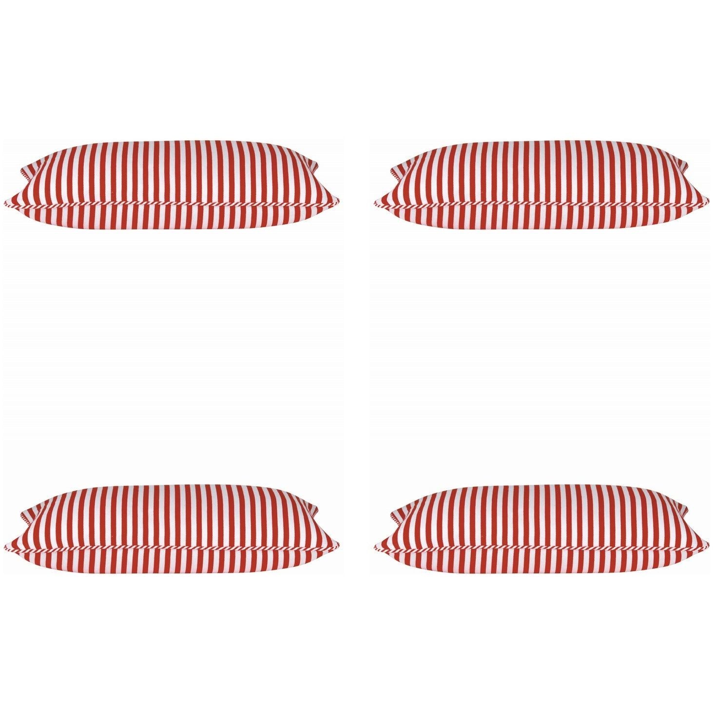 Pack of 4 Dandi Red & White Rectangle Cushion Covers
