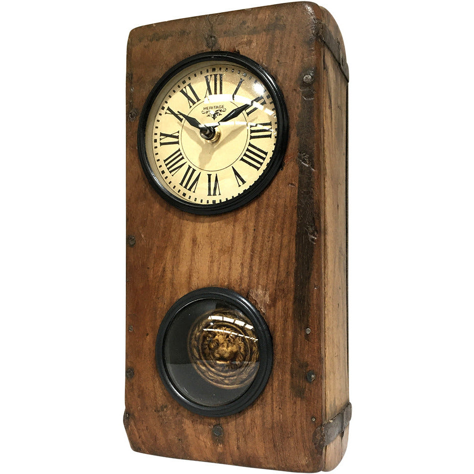 Wall Clock - Brick Mould With Pendulum