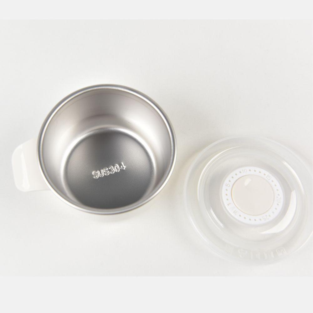 Kylin 304 Stainless Steel 5 Divided Smile Small Lunch Box With Soup Pot - Pink