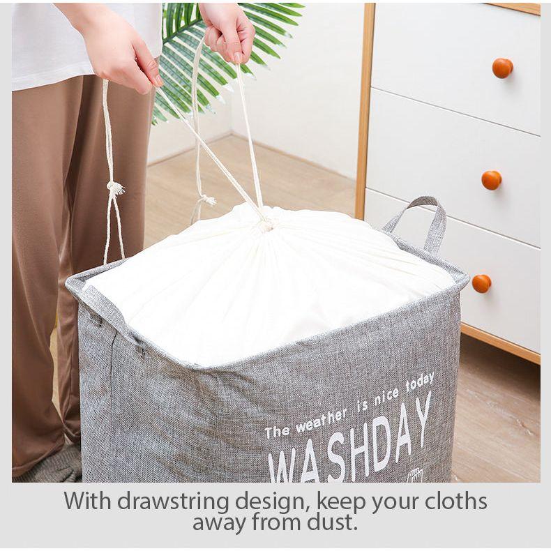 Ex-Large Capacity Collapsible Laundry Basket Foldable Washing Bin Hamper Linen