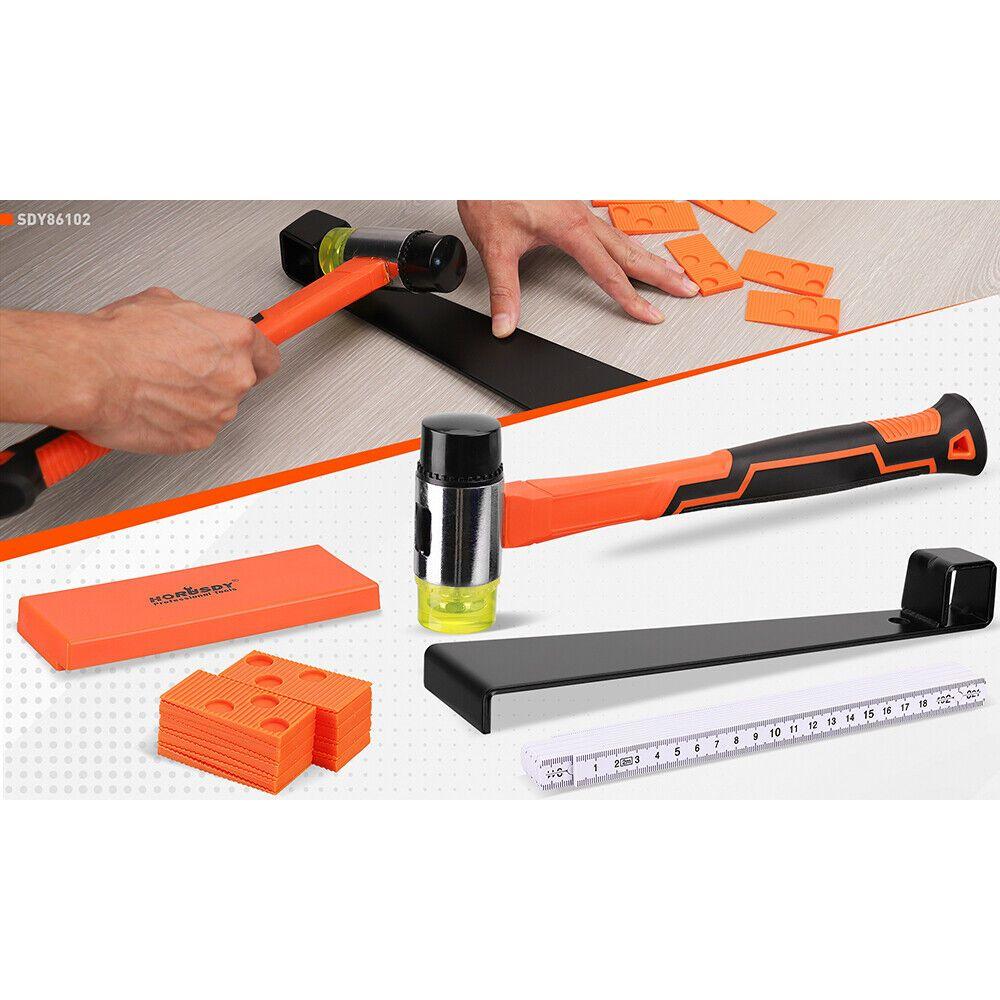 HORUSDY 48Pc Laminate Wood Flooring Installation Kit Tapping Block Rubber Mallet