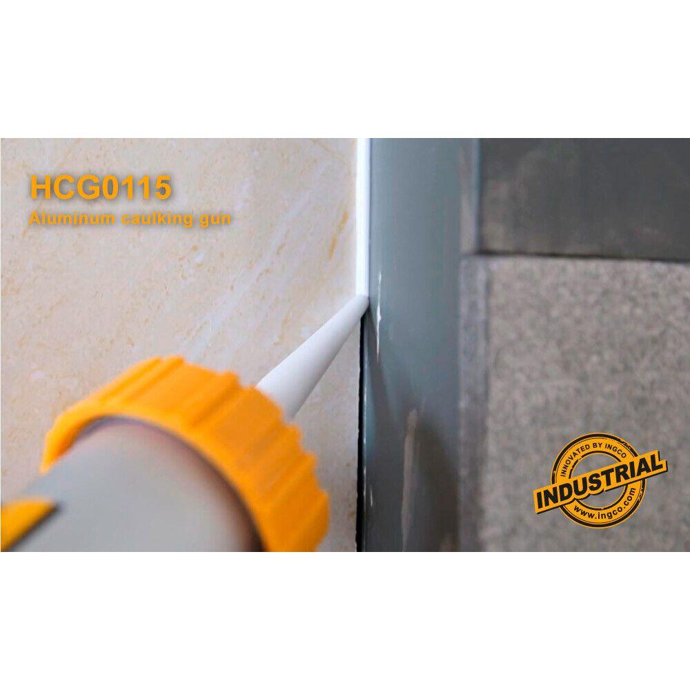 INGCO Aluminum Caluking Gun 9"/12"/15" Sausage Sealing Silicone Sealant Glue