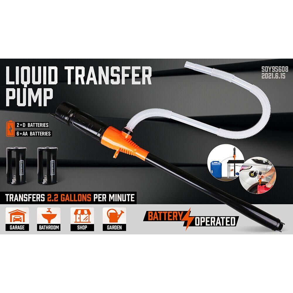 Electric Oil Extractor Pump, Battery Power Fluid Extractors for Water Fuel Oil Pumping with Flexible Hose