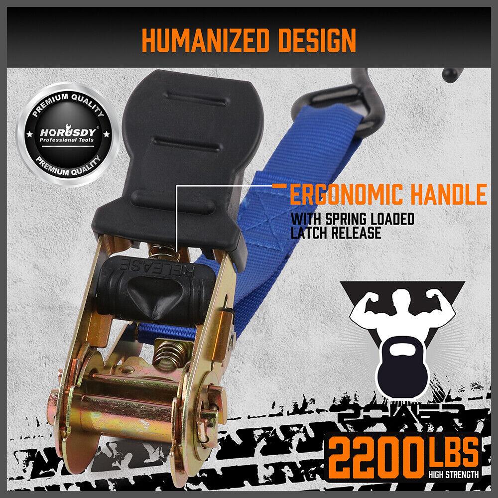 10Pcs Ratchet Tie Down Straps 997KG 4.5M Trucks Trailer Strap Stainless Steel