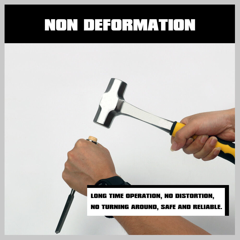 2LB/3LB Steel Hammer Double Octagonal Heavy Duty Solid Forged Rubber Grip Handle