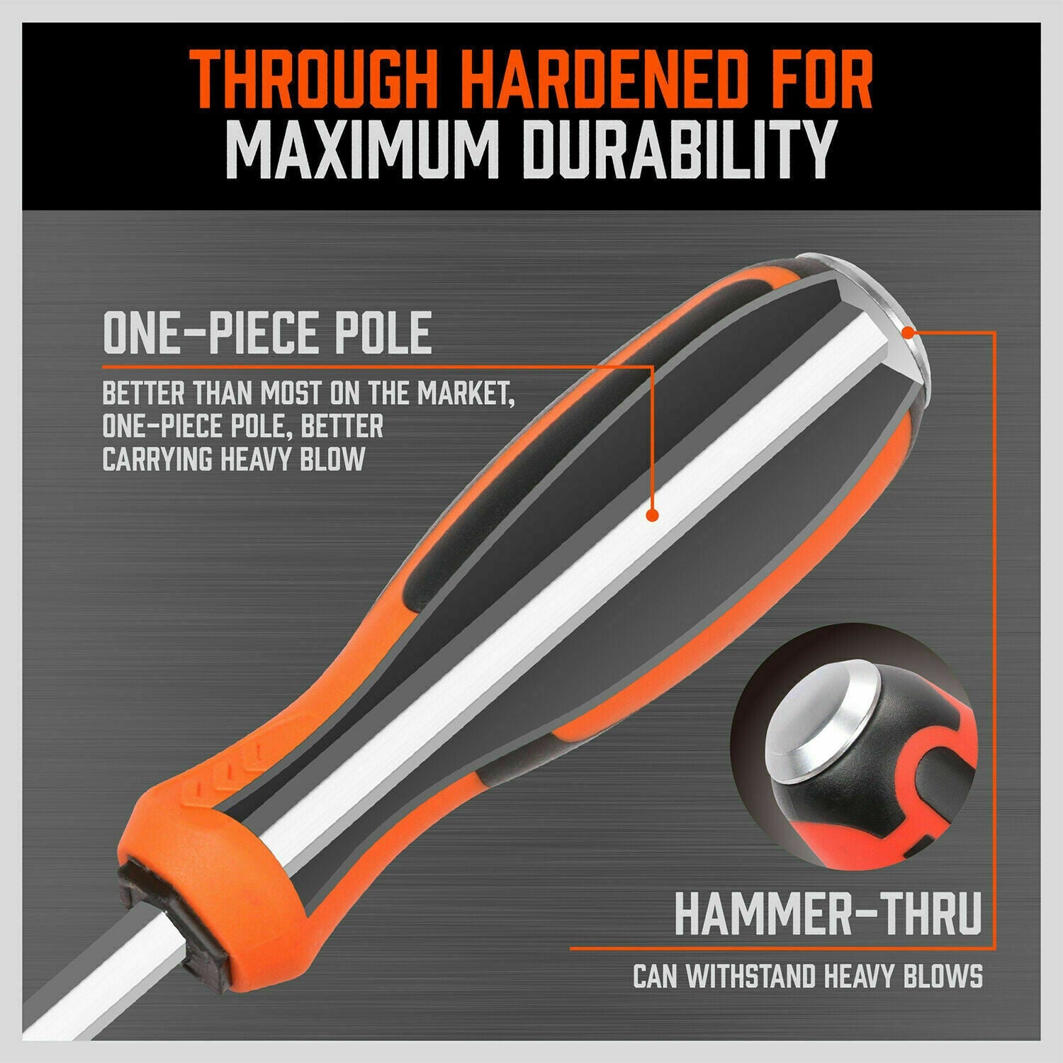 44-Piece Impact Screwdriver Set with Magnetic Bits, High Torque Hex Keys and Rack with Color Grip