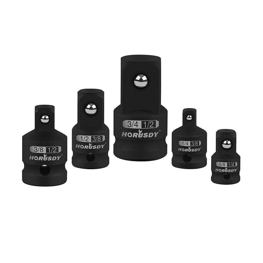 HORUSDY 5Pcs Impact Socket Adapter Set Socket Reducer 1/4 3/8 1/2 Inch Drive