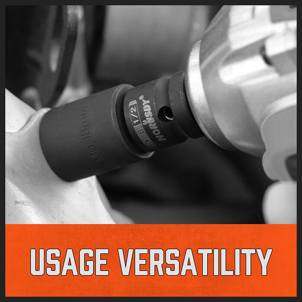 HORUSDY 5Pcs Impact Socket Adapter Set Socket Reducer 1/4 3/8 1/2 Inch Drive