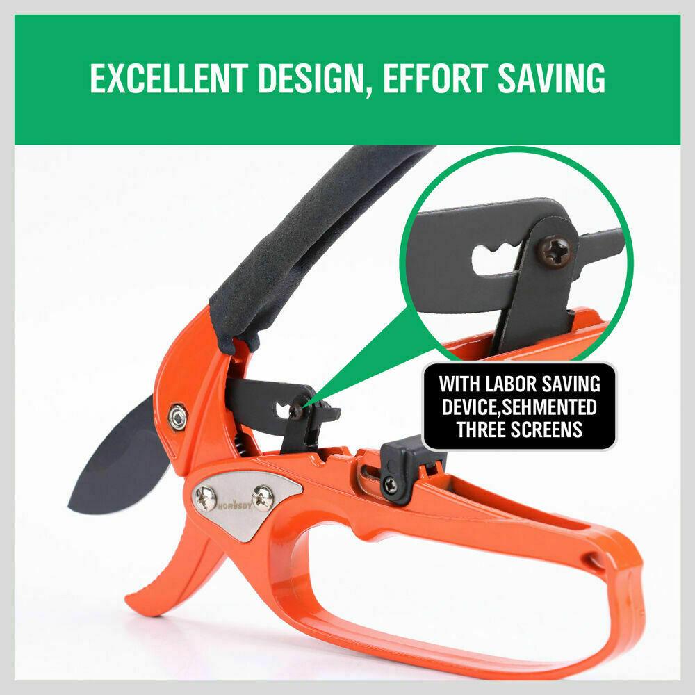 Ratchet Carbon Steel Pruning Shear Gardening Tree Flower Labor-saving Pruner