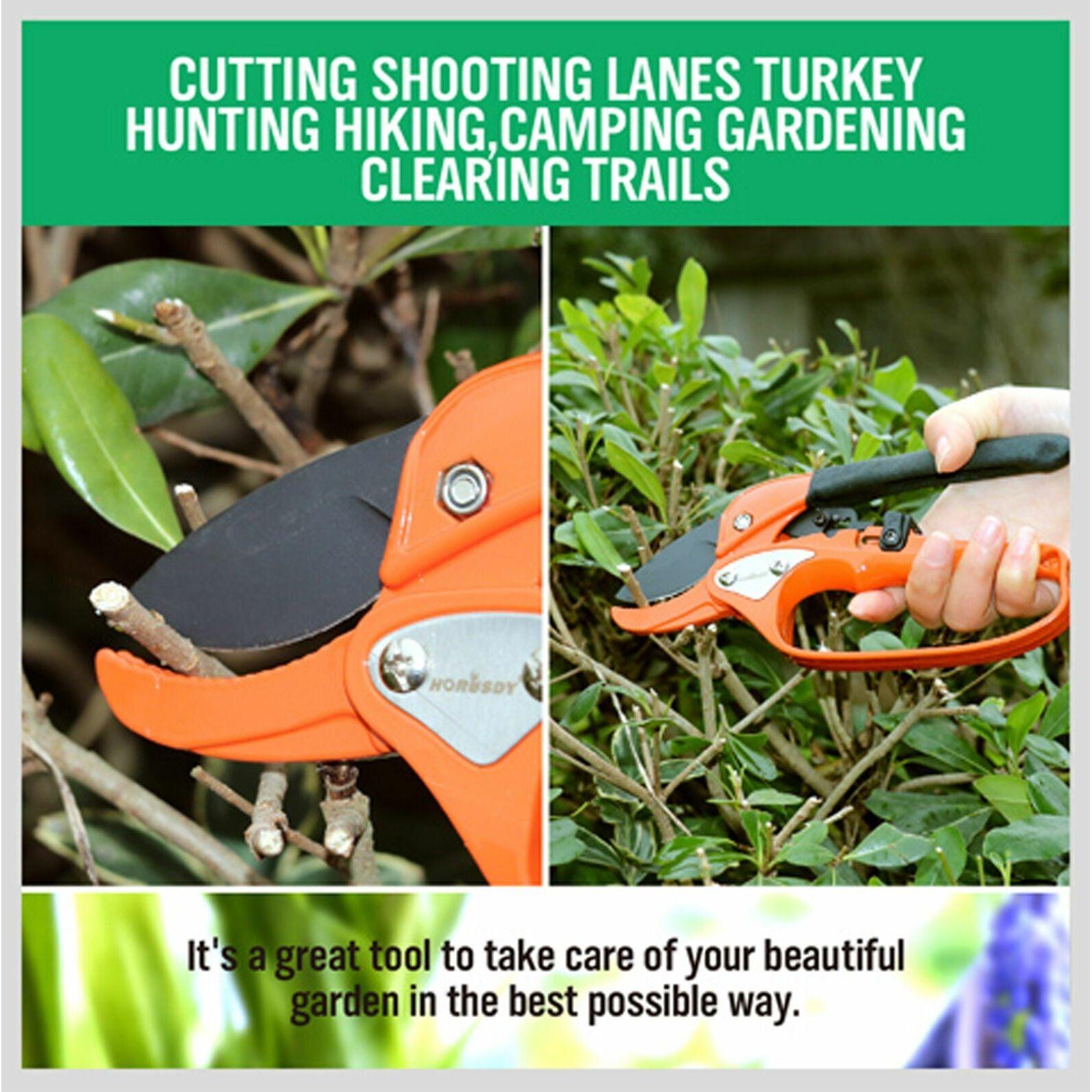 Ratchet Carbon Steel Pruning Shear Gardening Tree Flower Labor-saving Pruner