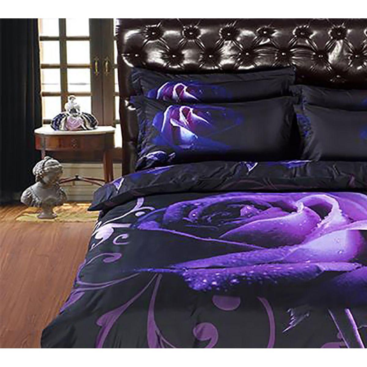 Rose Double Size Quilt Doona Duvet Cover Set