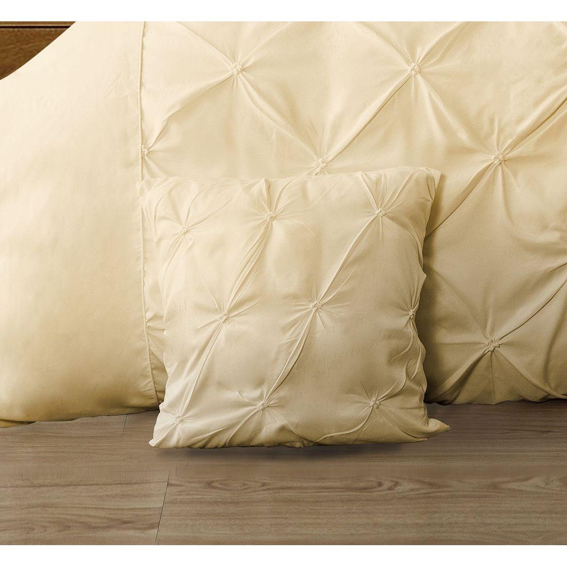 Diamond Pintuck Premium Ultra Soft Cushion Covers 2-Pack - Yellow Cream