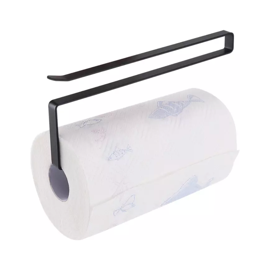 Paper Roll Holder Under Cabinet Black