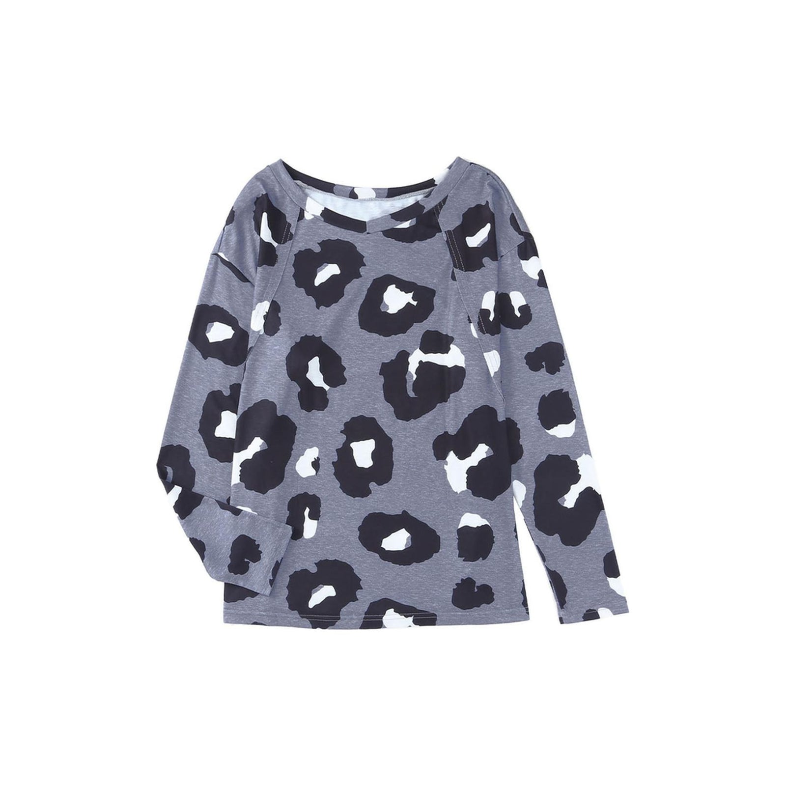 Azura Exchange Leopard Print Long Sleeve Loose Top - L