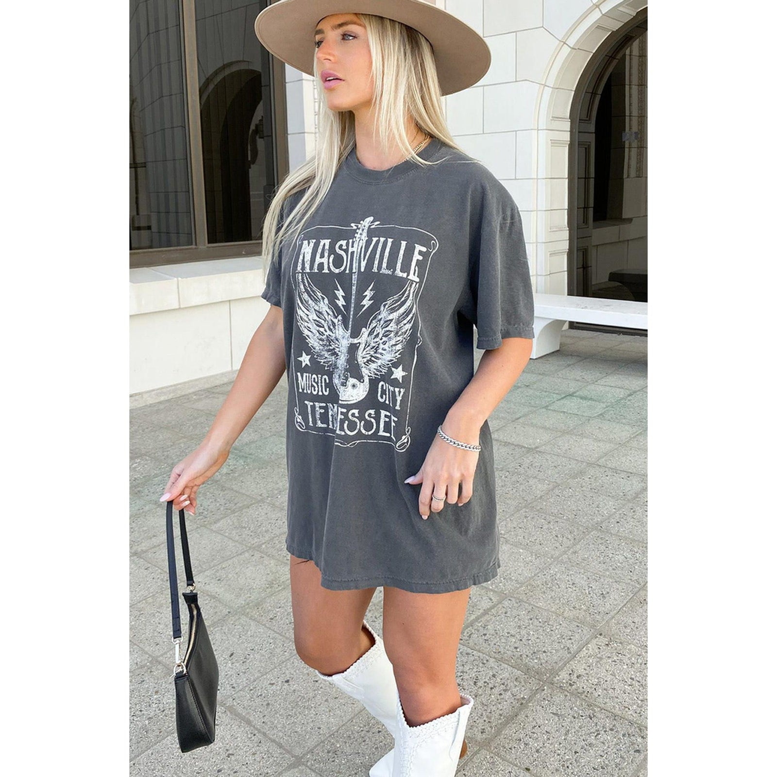 Azura Exchange Guitar Slogan Letter Graphic Print T-Shirt - XL