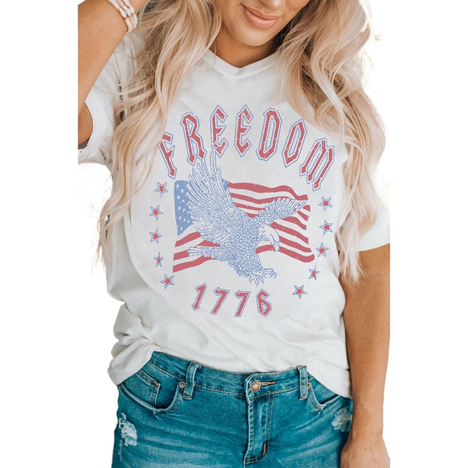 Azura Exchange Eagle Flag Print 1776 Graphic Tee - XL
