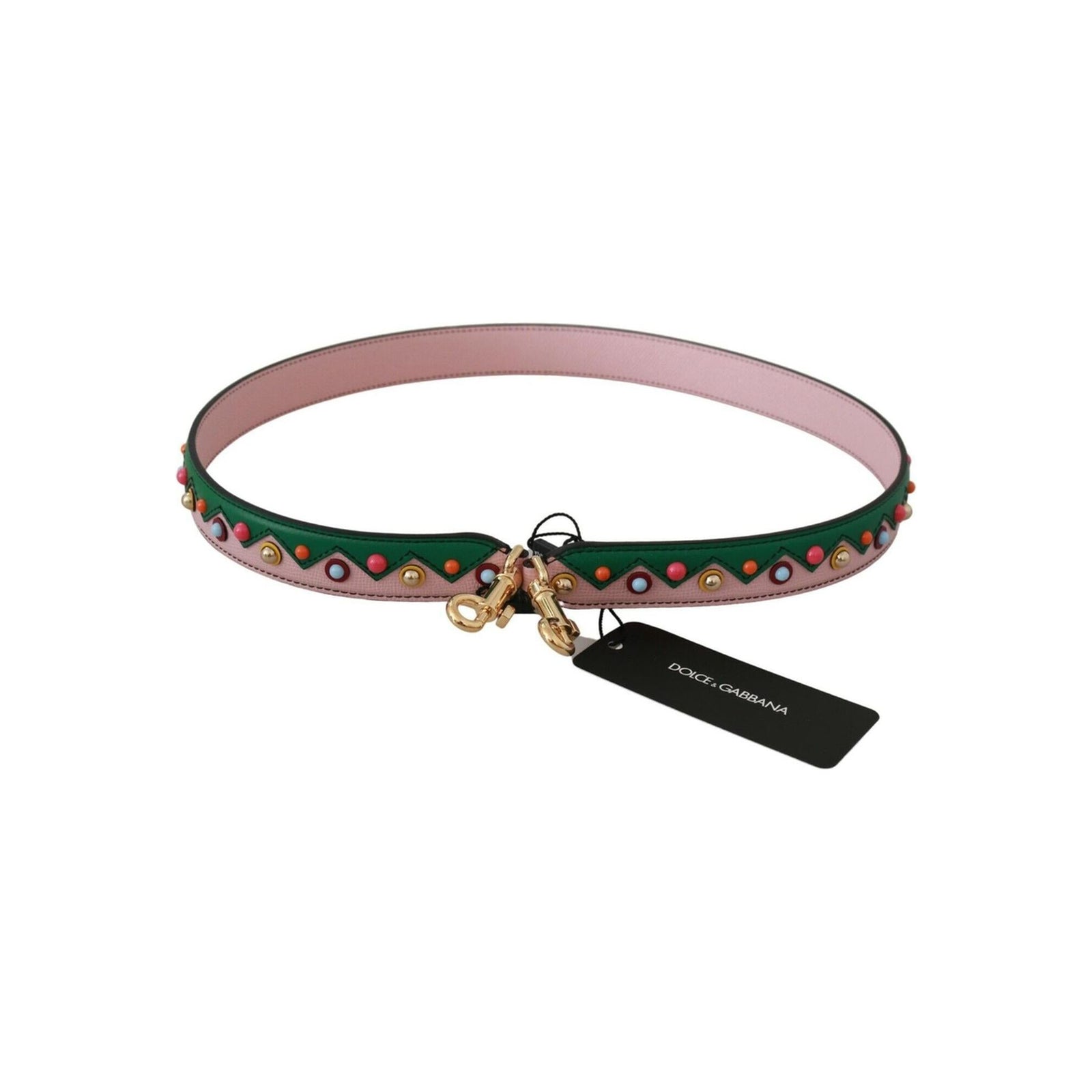 100% Authentic Dolce & Gabbana Leather Shoulder Strap with Logo Details One Size Men