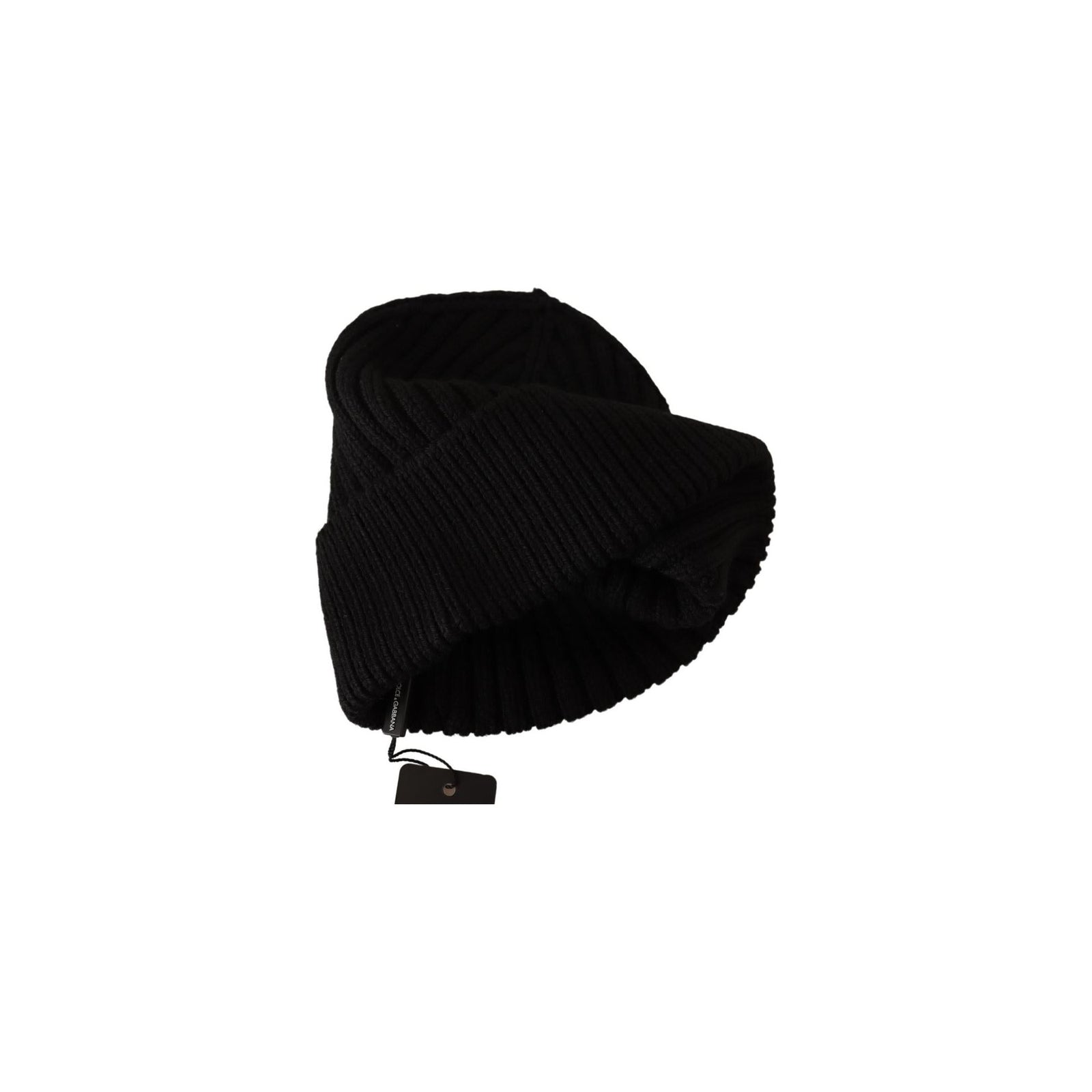 100% Authentic Dolce & Gabbana Cable Knit Beanie Hat with Fleece Liner One Size Women