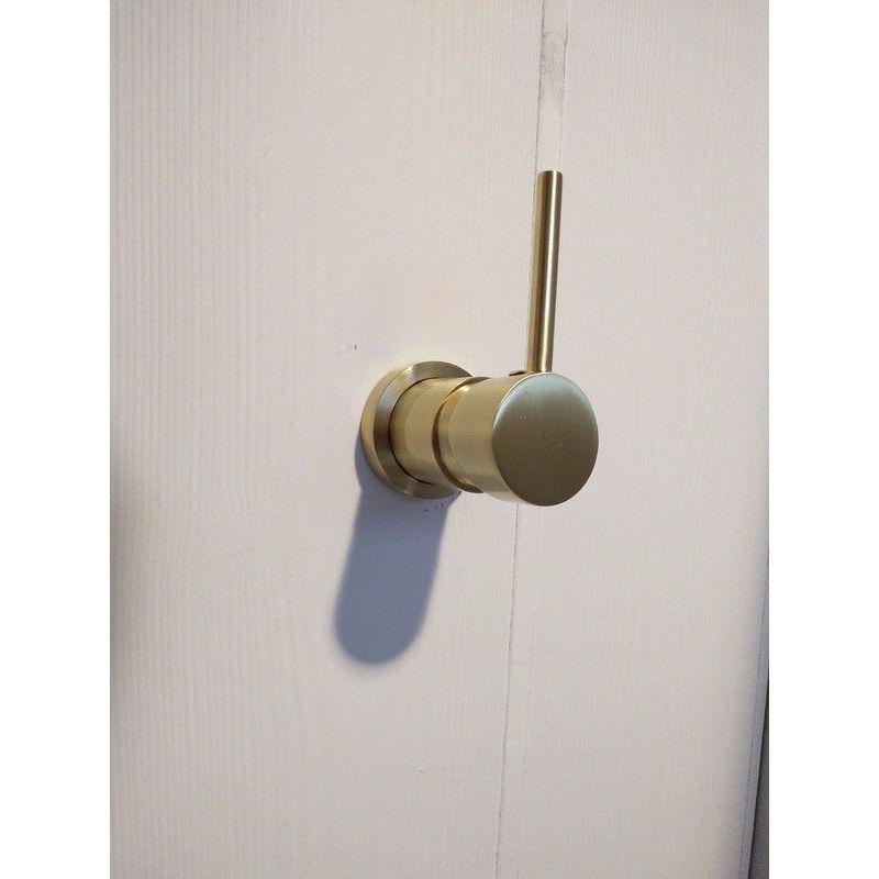 2021 New Brass Burnished Gold round hand held SHOWER HEAD adjust holder mixer