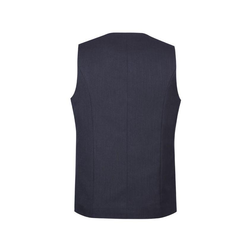Mens Bamboo Blend Longline Vest Waistcoat w/ Stretch Business Forrnal Dress - Navy - 97