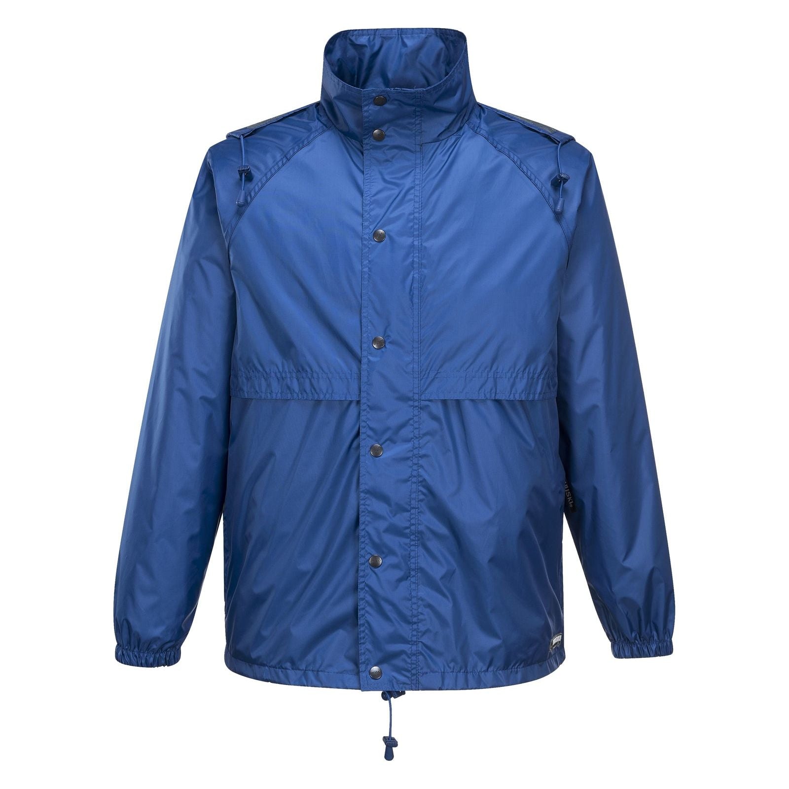 HUSKI STRATUS RAIN JACKET Waterproof Workwear Concealed Hood Windproof Packable - Cobalt - XXL