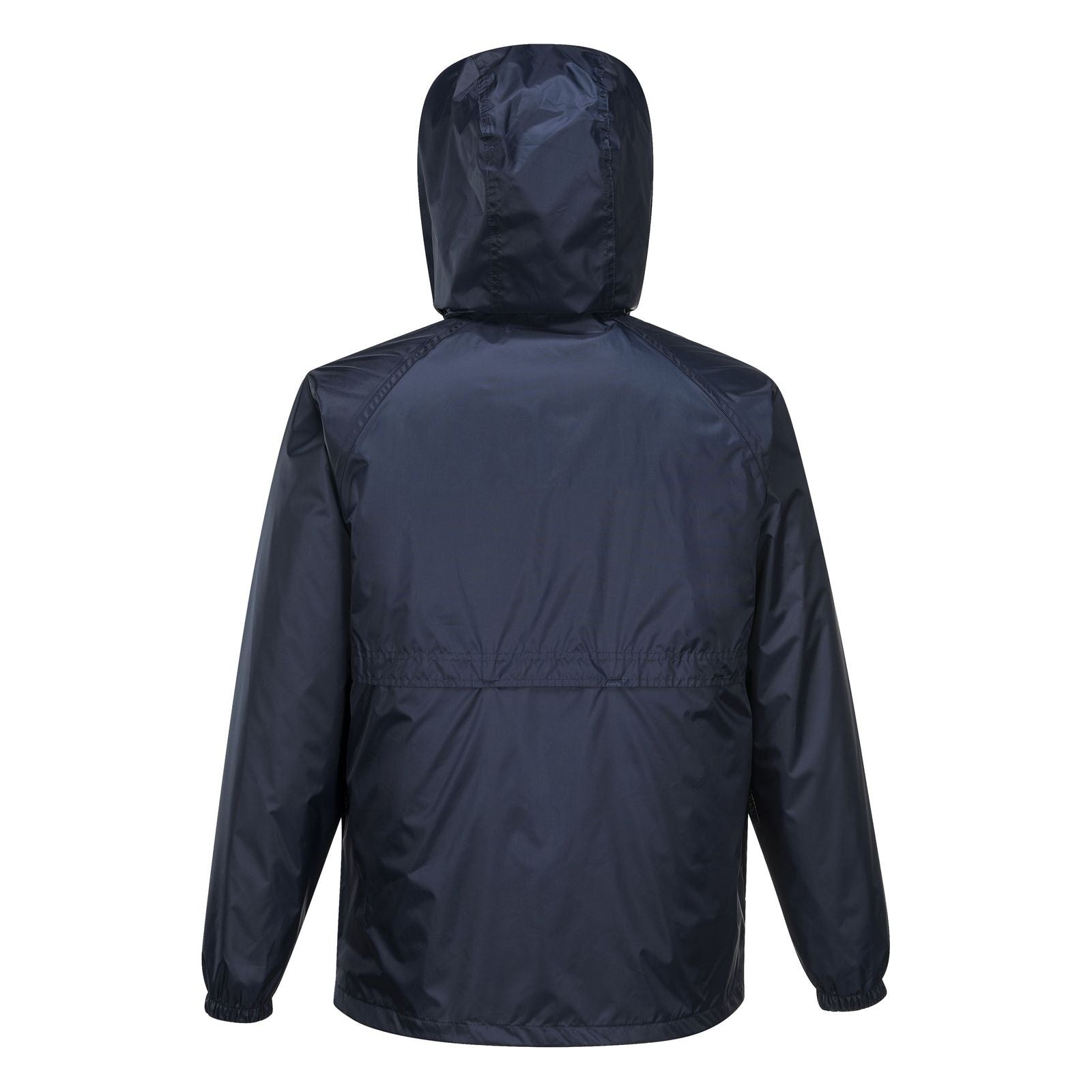 HUSKI STRATUS RAIN JACKET Waterproof Workwear Concealed Hood Windproof Packable - Navy Blue - XXL