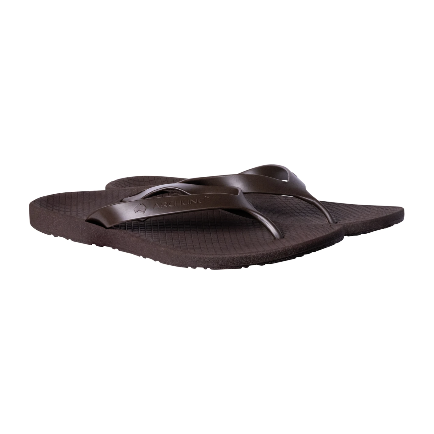 ARCHLINE Orthotic Thongs Arch Support Shoes Footwear Flip Flops Orthopedic - Brown/Brown - EUR 38