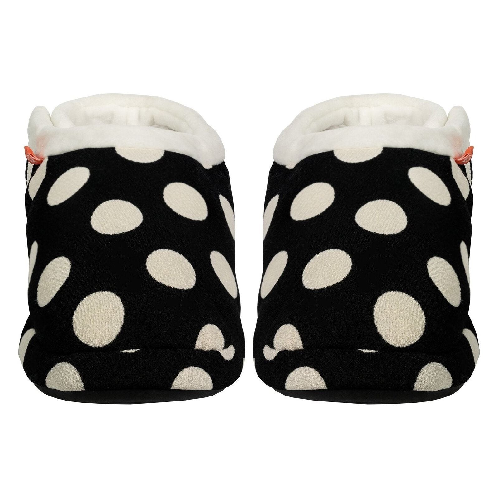ARCHLINE Orthotic Slippers CLOSED Arch Scuffs Pain Moccasins Relief - Black/White Polka Dots - EUR 37 (Womens 6 US)
