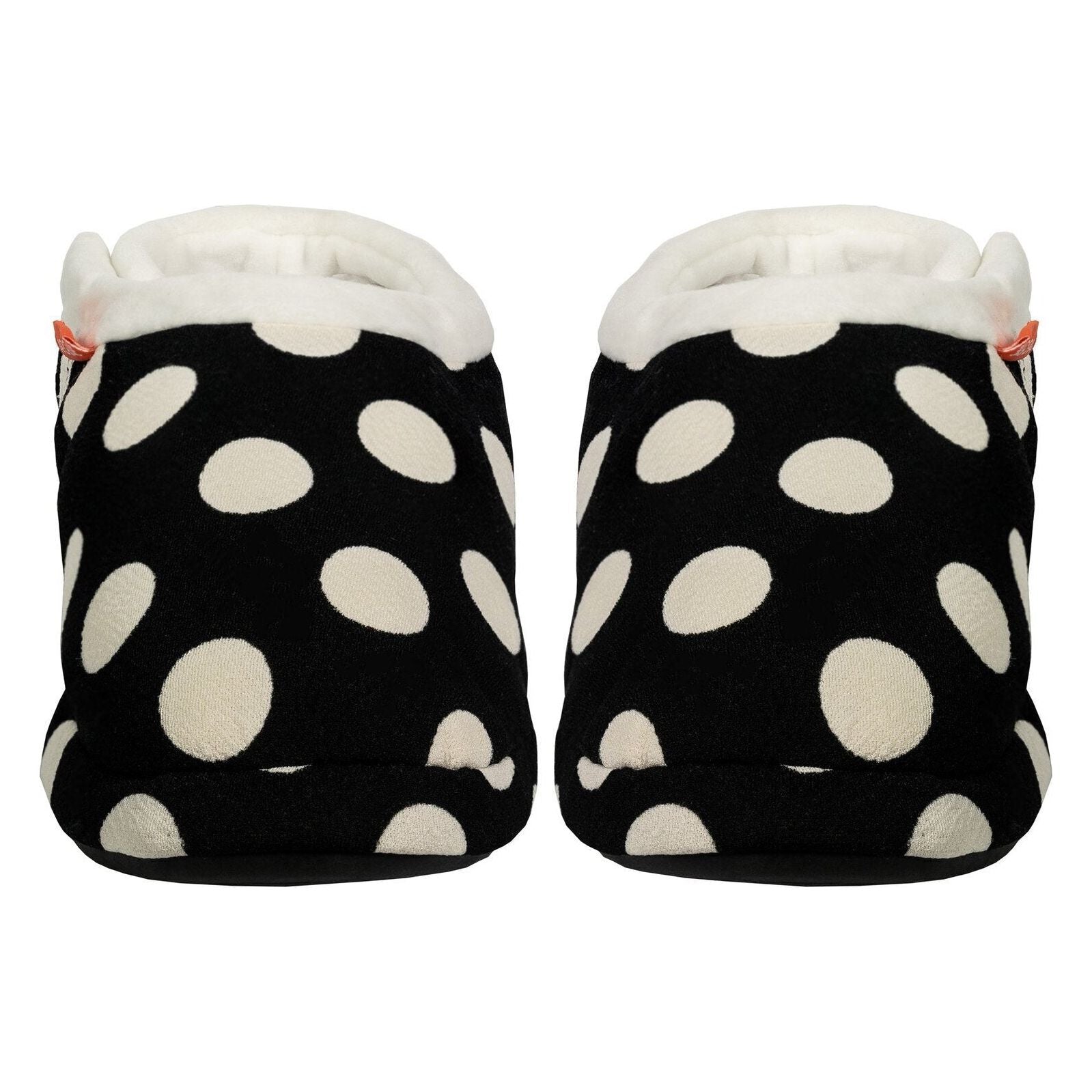 ARCHLINE Orthotic Slippers CLOSED Arch Scuffs Pain Moccasins Relief - Black/White Polka Dots - EUR 40 (Womens 9 US)