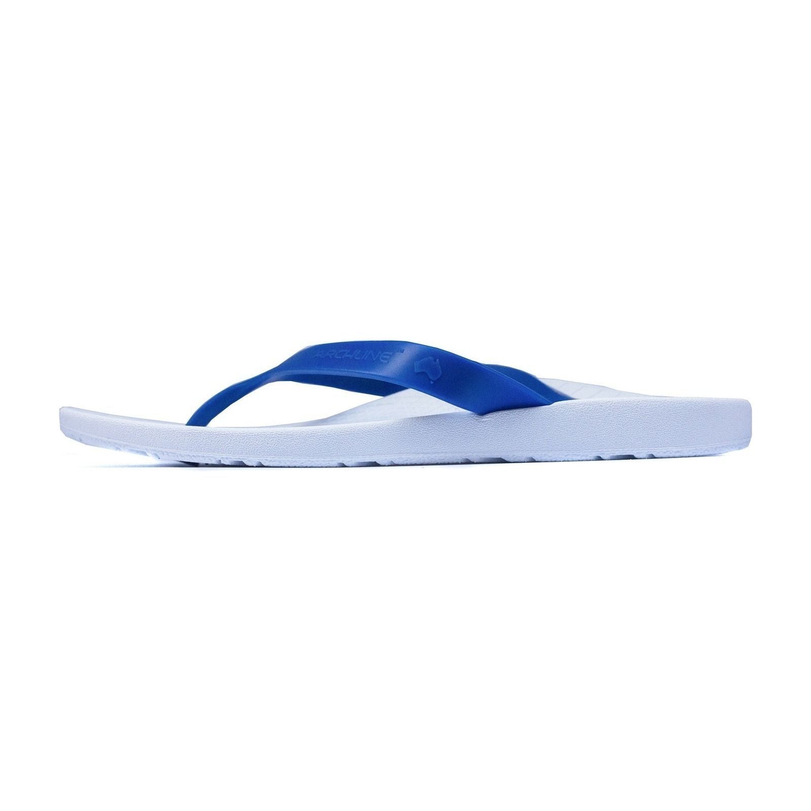 ARCHLINE Flip Flops Orthotic Thongs Arch Support Shoes Footwear - White/Blue - EUR 47