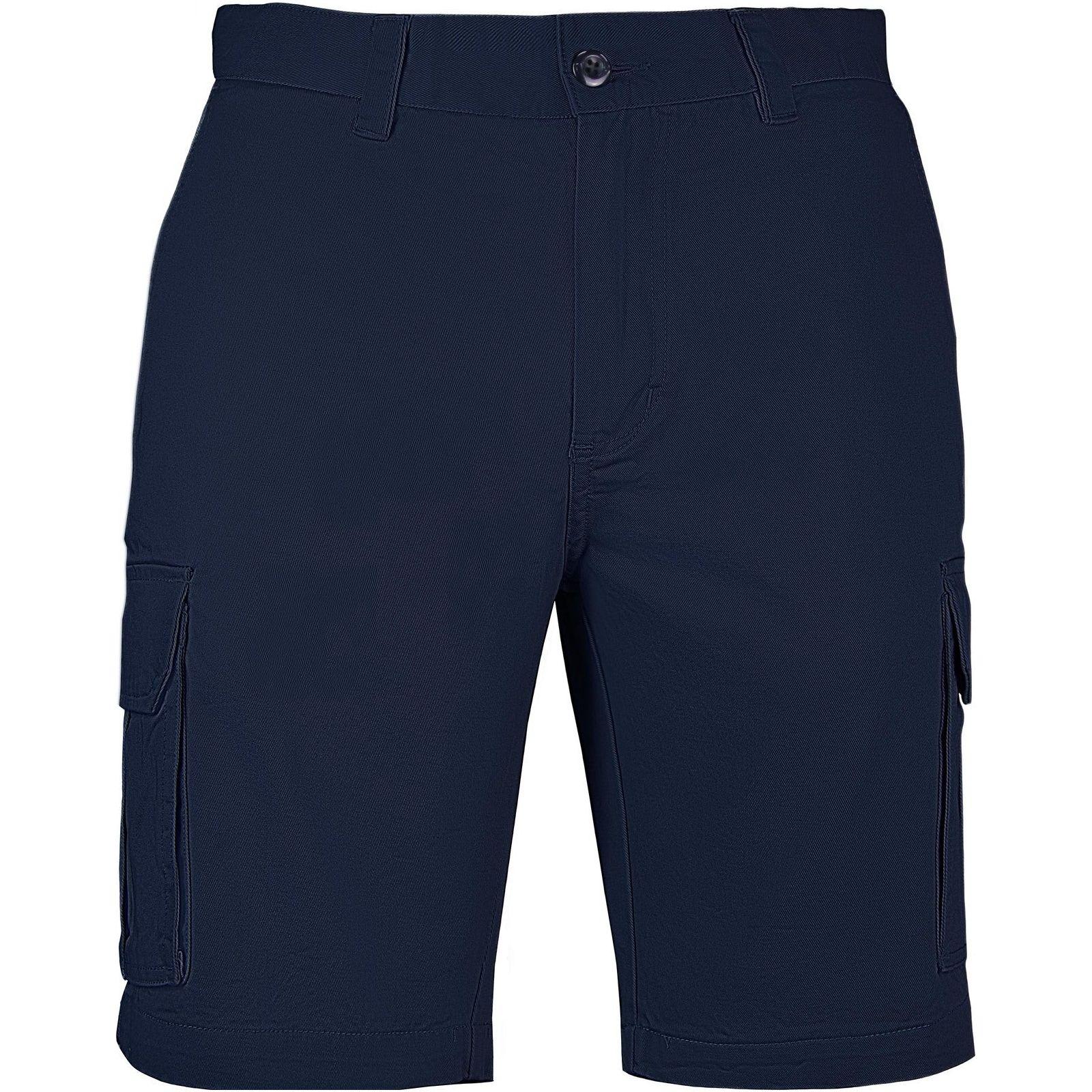 Mens Cargo Shorts 100% Cotton Casual Work Wear Half Pants Summer Army Military - Navy - 32 (82cm)