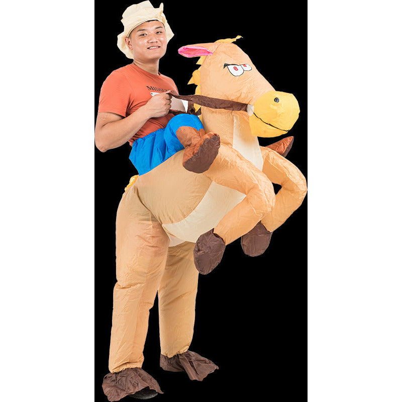 COWBOY Fancy Dress Inflatable Suit -Fan Operated Costume