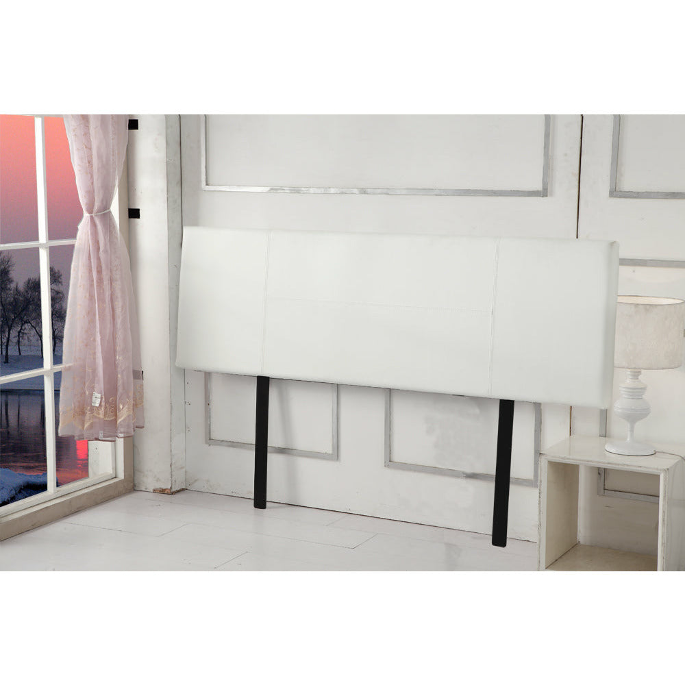 PU Leather King Bed Headboard Bedhead - White