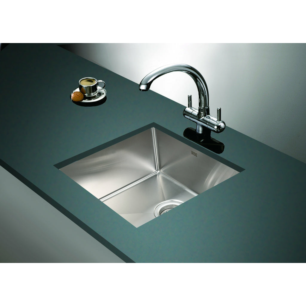 490x440mm Handmade Stainless Steel Undermount / Topmount Kitchen Laundry Sink with Waste