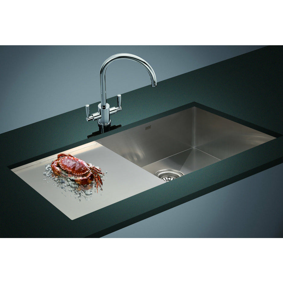 960x450mm Handmade Stainless Steel Undermount / Topmount Kitchen Sink with Waste