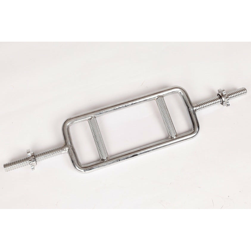 Chrome Tricep Bar Barbell Heavy Duty with Spinlock Collars