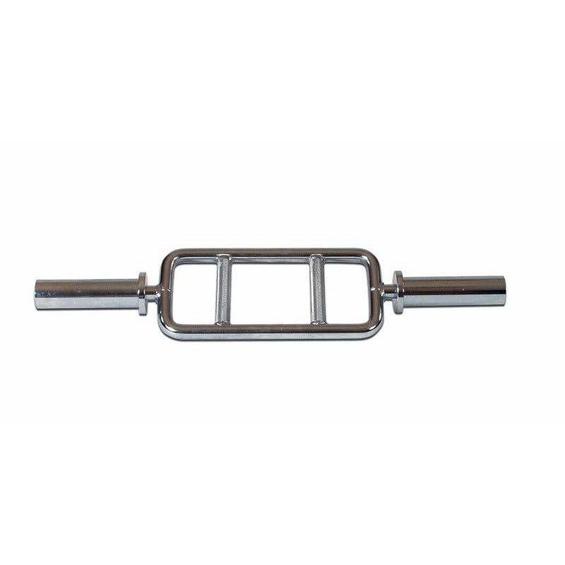 Chrome Olympic Tricep Bar Barbell Heavy Duty with Spring Collars