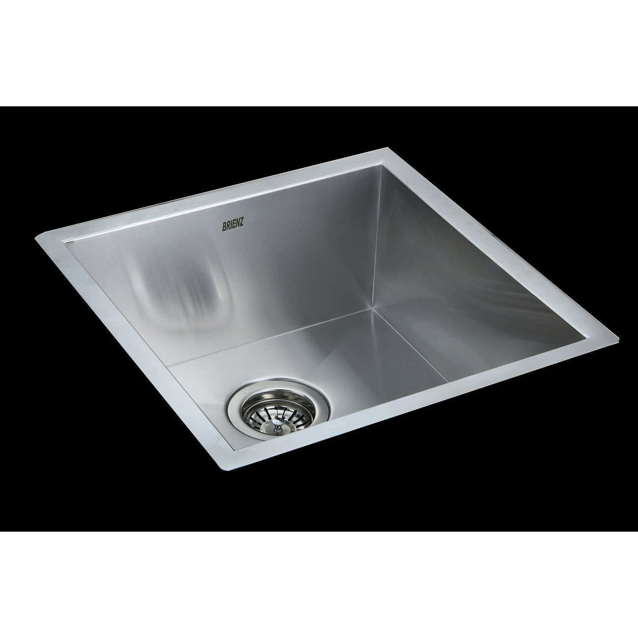 440x440mm Handmade Stainless Steel Undermount / Topmount Kitchen Laundry Sink with Waste