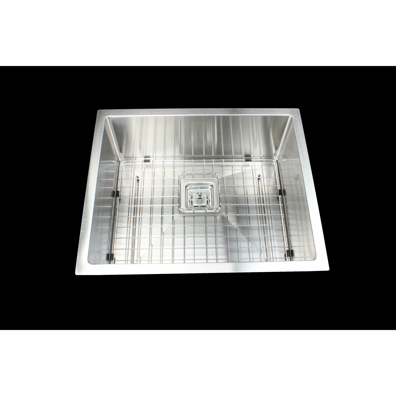 550x455mm Handmade 1.5mm Stainless Steel Undermount / Topmount Kitchen Sink with Square Waste