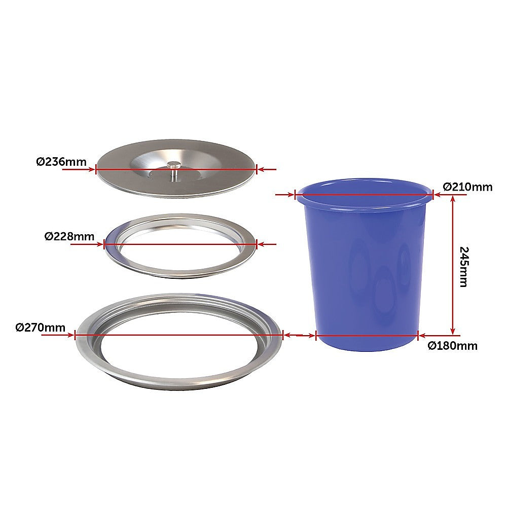 8L Concealed Benchtop Bin