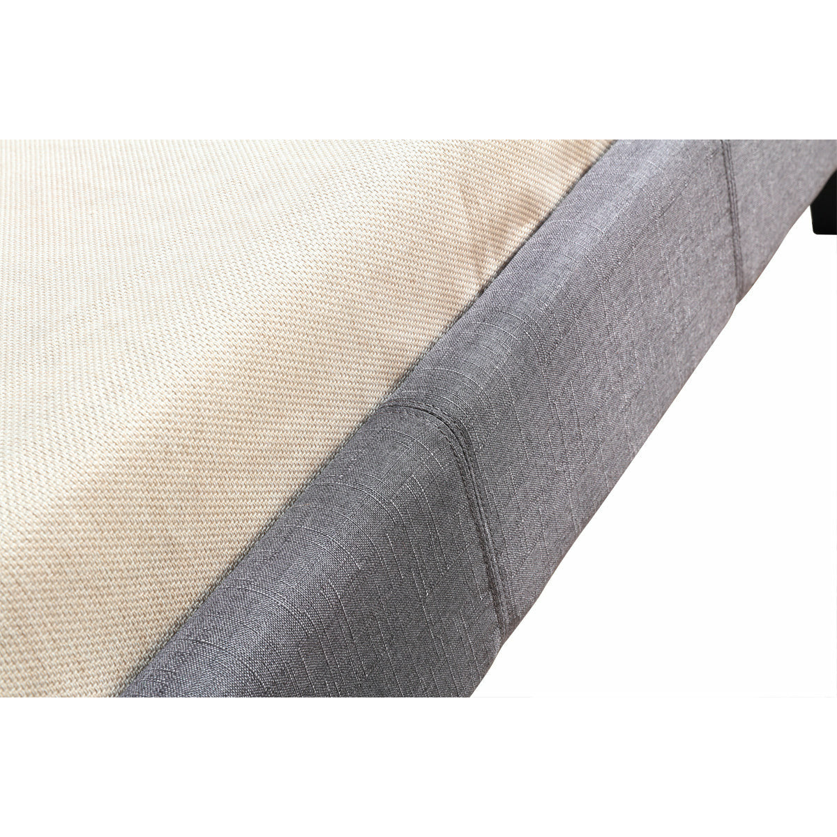 King Single Linen Fabric Bed Frame Grey