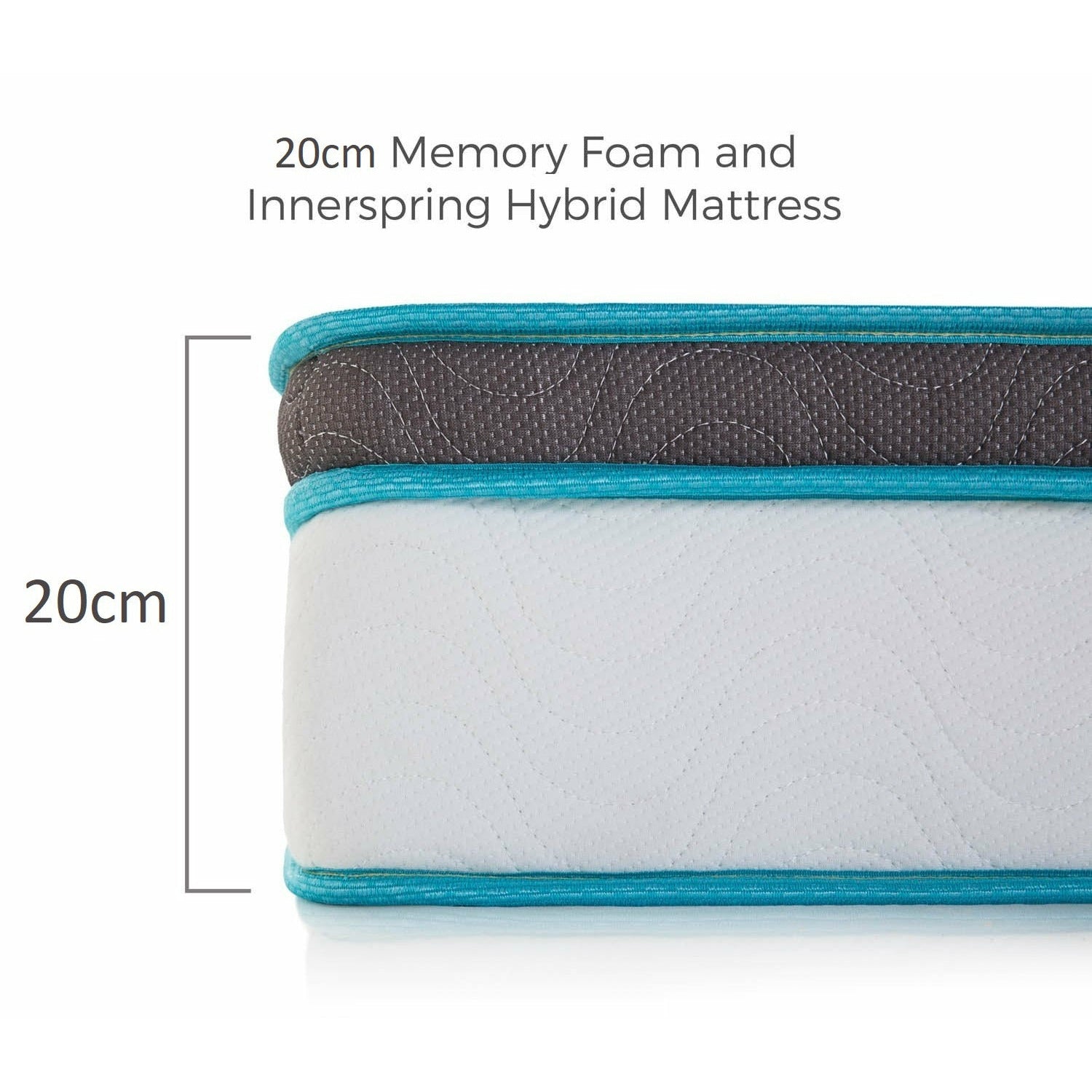 Palermo Double 20cm Memory Foam and Innerspring Hybrid Mattress