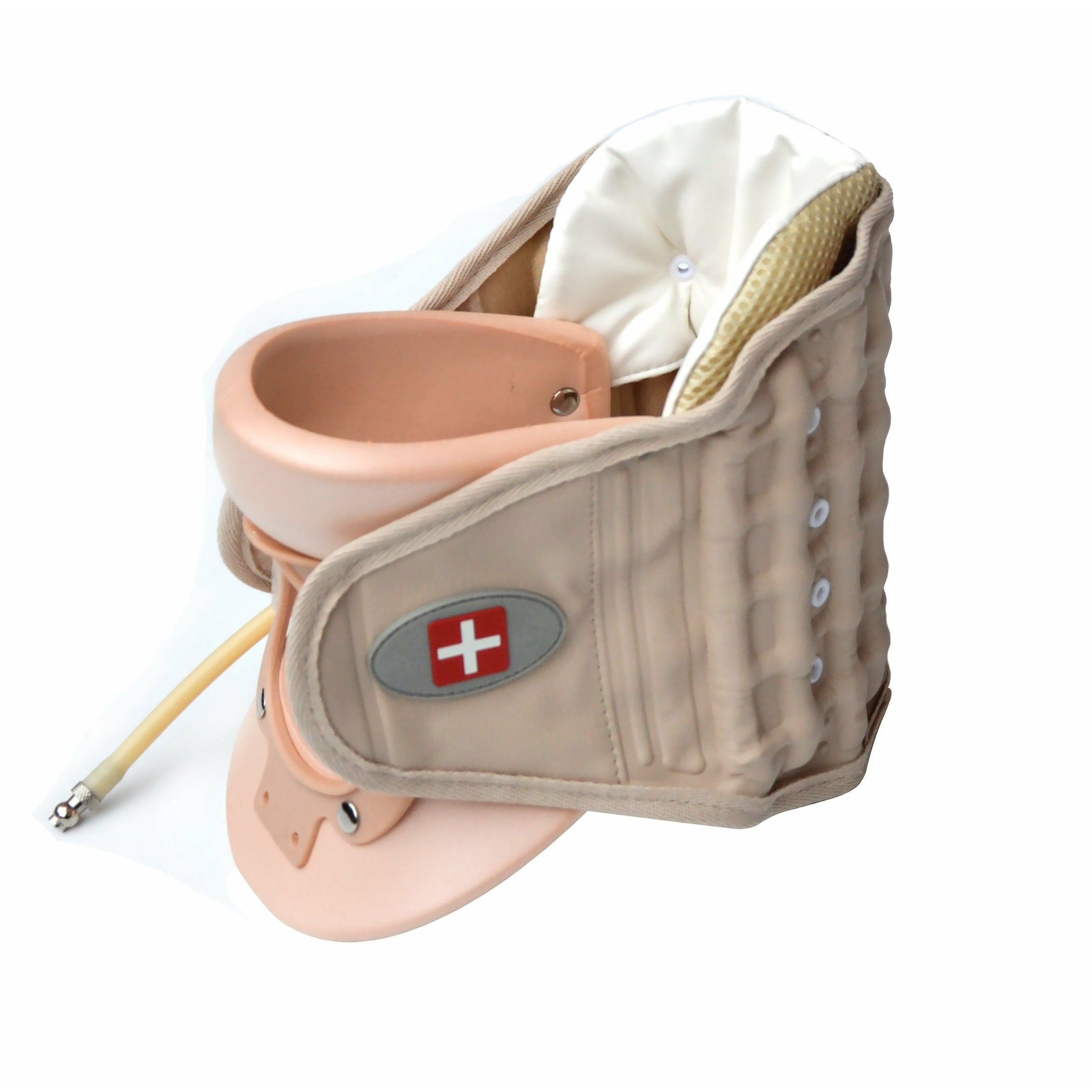 Neck Traction Air Decompression Support Brace Cervical Collar Hand Pump